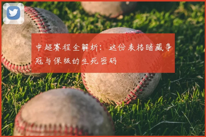 中超赛程全解析:这份表格暗藏争冠与保级的生死密码